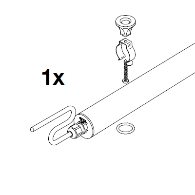 LINEA LIGHT (ILED) - IIE99227 RAC. + MOLLA LED-TUBES T8+FISSAGGIO
