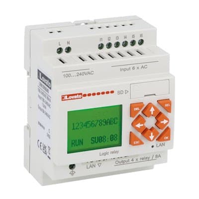LOVATO LOVLRK10RA240 RELE PROGR. 6I/4O 100-240VAC ETHERNET