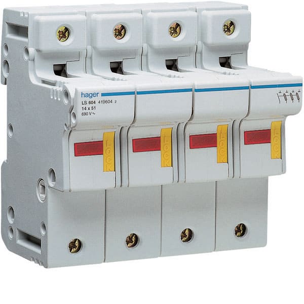 HAGER - HAGLS604 PORTAFUSIB. ACCESS. 14X51 3P+N 6M