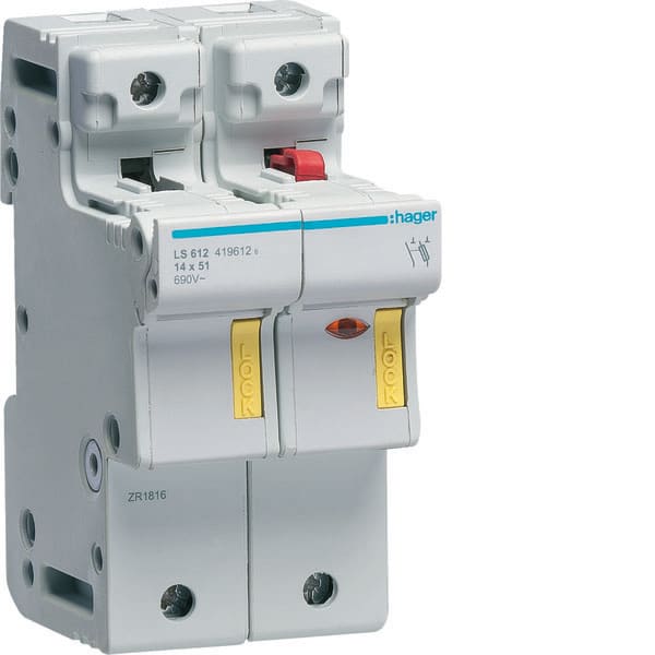 HAGER - HAGLS612 PORTAFUSIB. ACCESS. 14X51 1P+N 3M