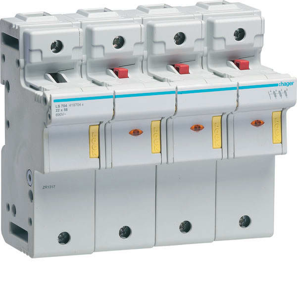 HAGER HAGLS704 PORTAFUSIB. ACCESS. 22X58 3P+N 8M