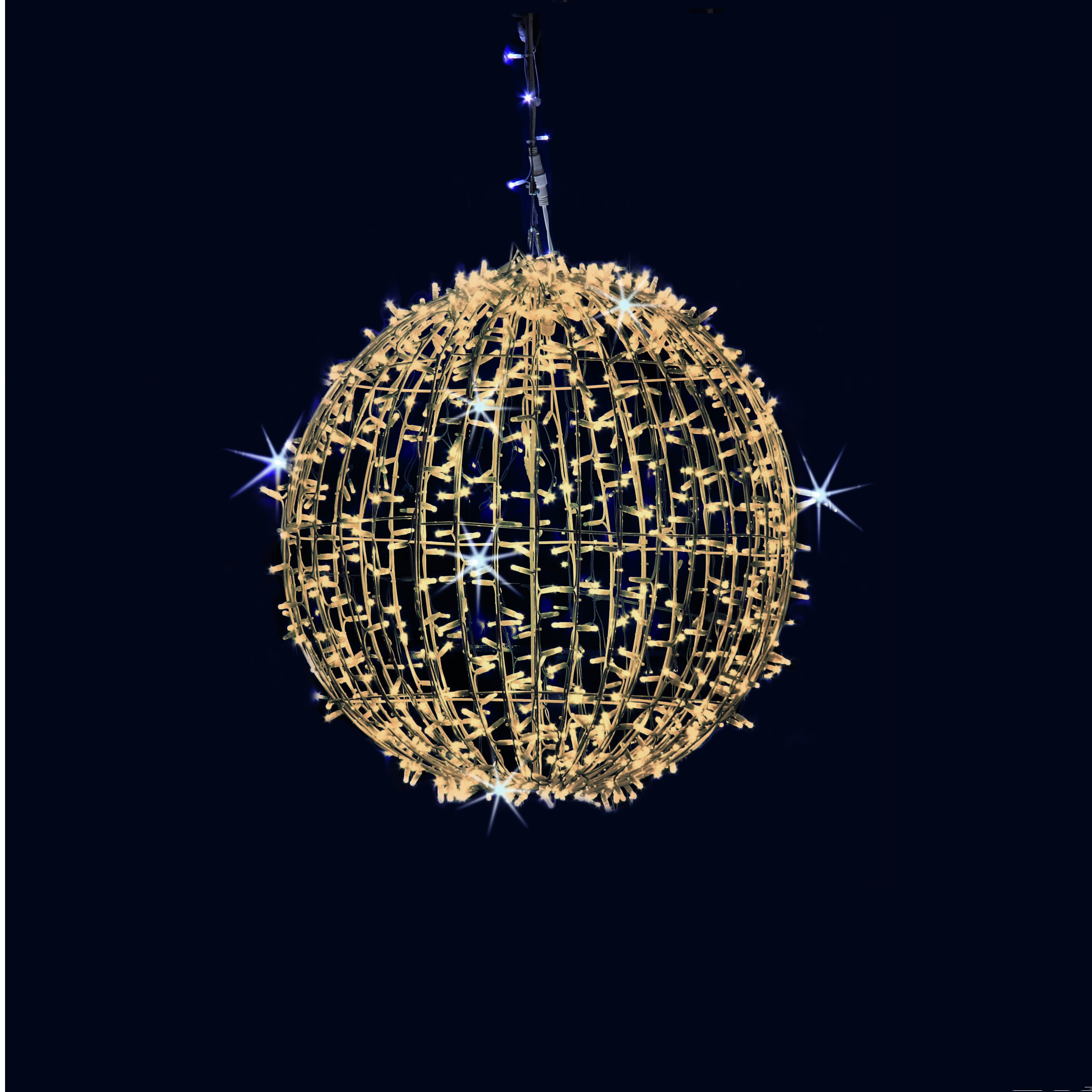 GIOCOPLAST NATALE SP - GCP14410490 SFERA LUCCIOLONA BIANCO CALDO,D.50CM,320