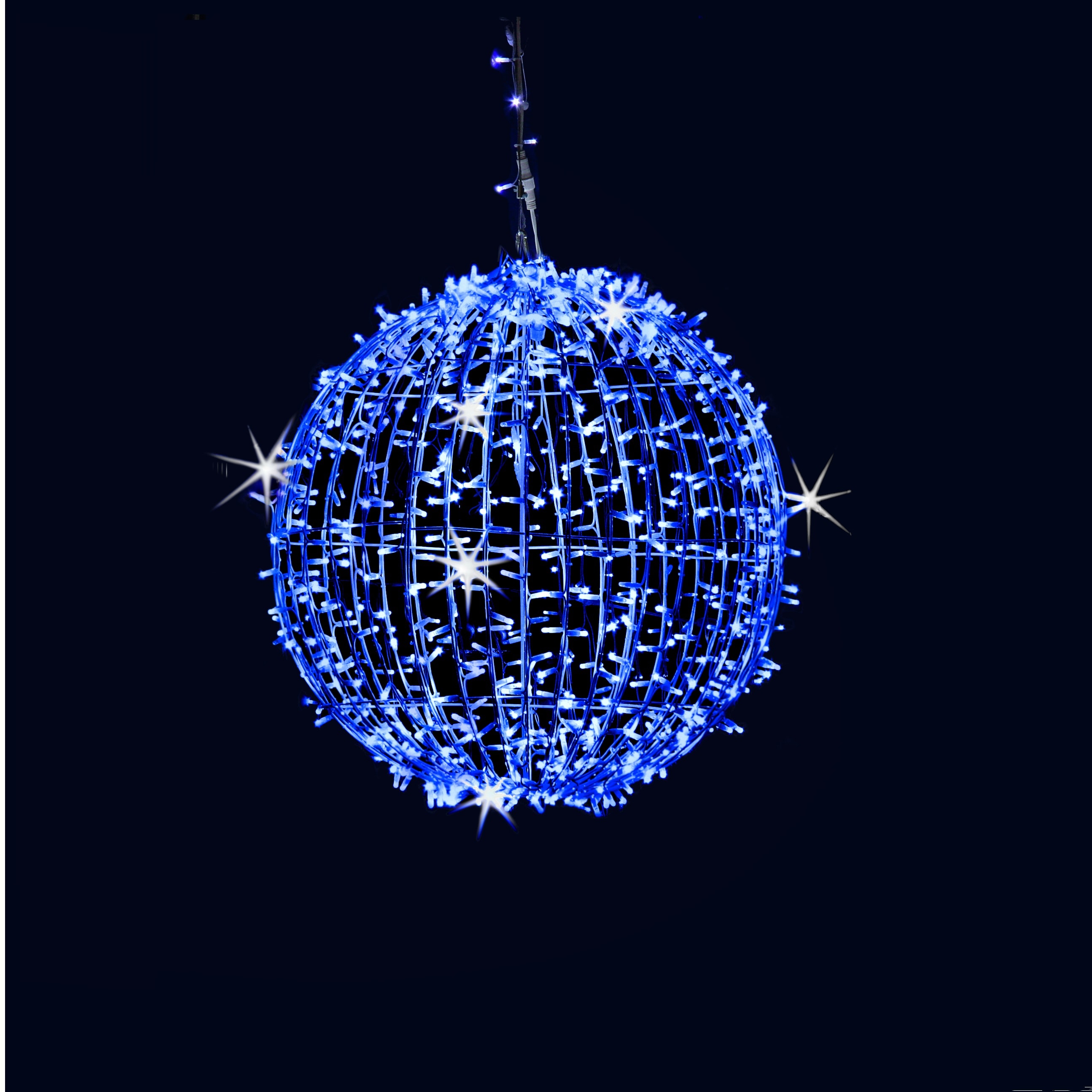 GIOCOPLAST NATALE SP GCP14412484 SFERA LUCCIOLONA BLU D.30CM, 120 LED