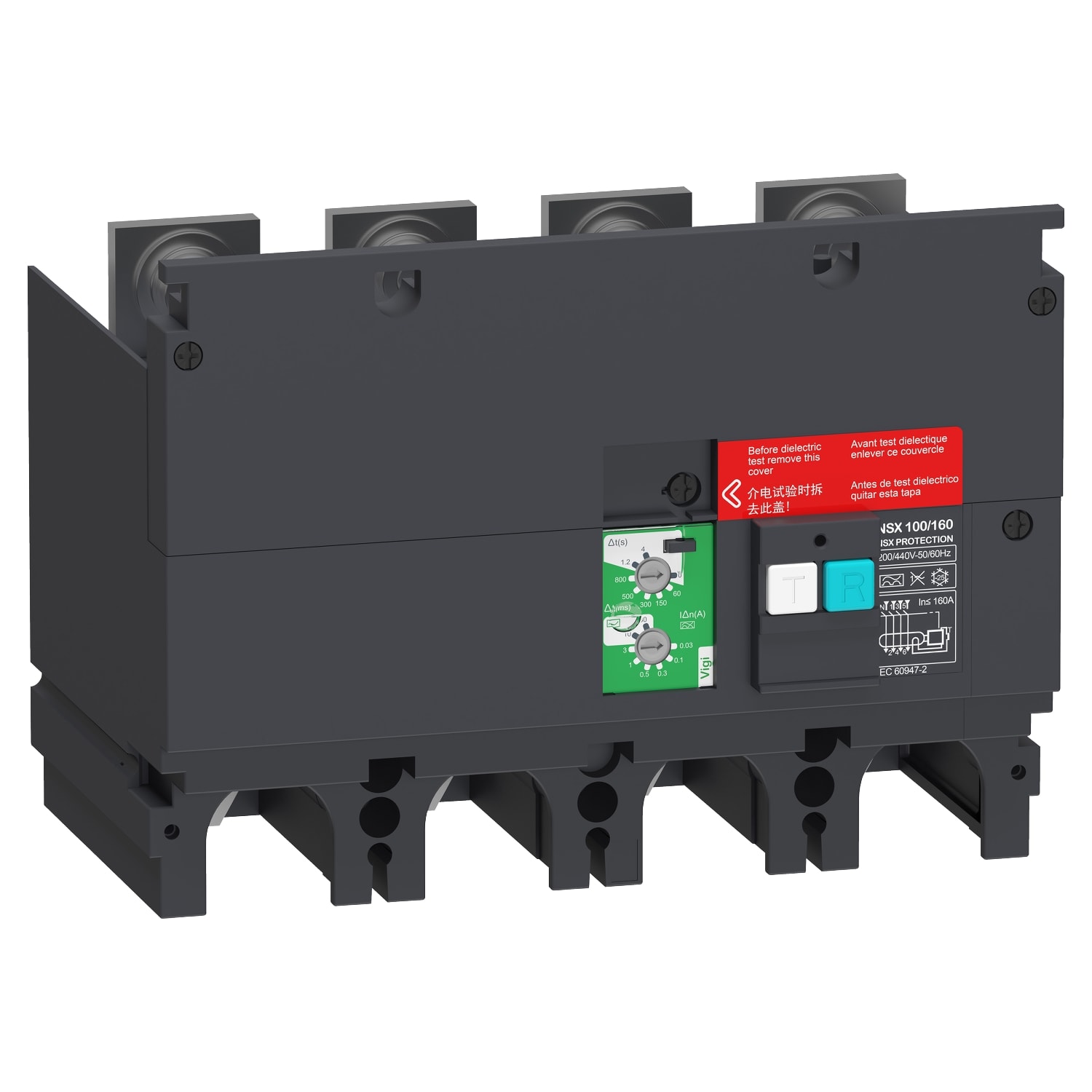 SCHNEIDER ELECTRIC - SNRLV429489 Modulo di protezione aggiuntivo per correnti differenziali VigiPacT, ComPacT NSX 100/160, 200da VAC a 440VAC, da 30 mA a 30 A, 4 poli