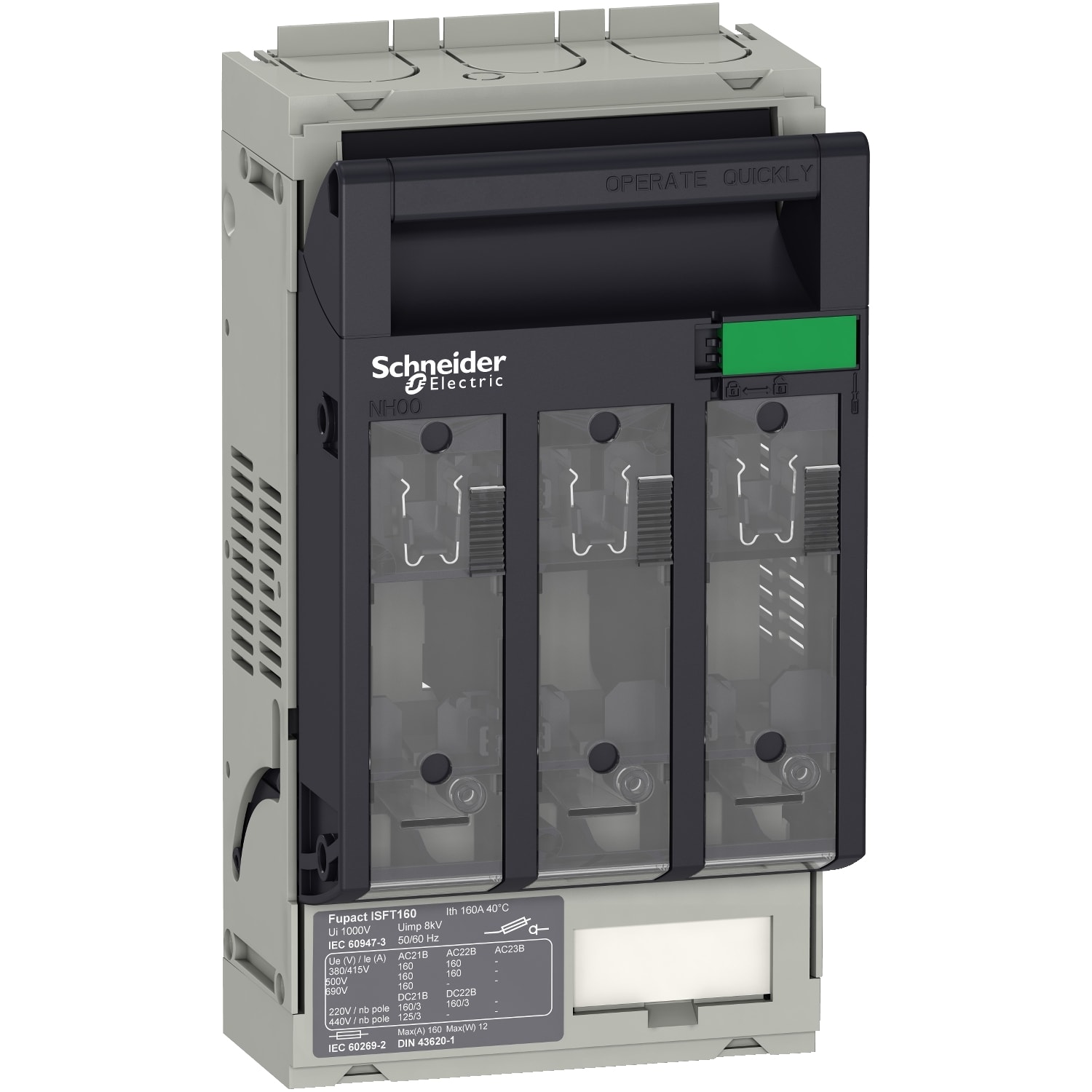 SCHNEIDER ELECTRIC - SNRLV480802 ISFT160 3P MORS. ATTACCO CAVI