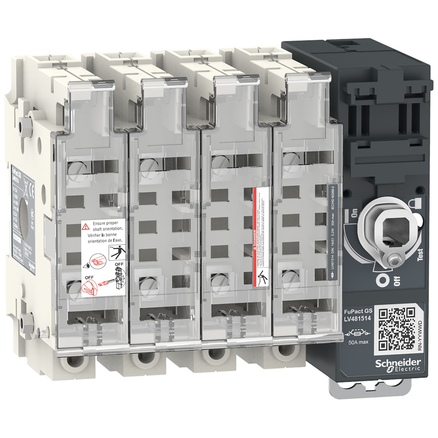 SCHNEIDER ELECTRIC - SNRLV481514 FUPACTGS NFC50 4P 14*51 MAN. FRONT/LAT