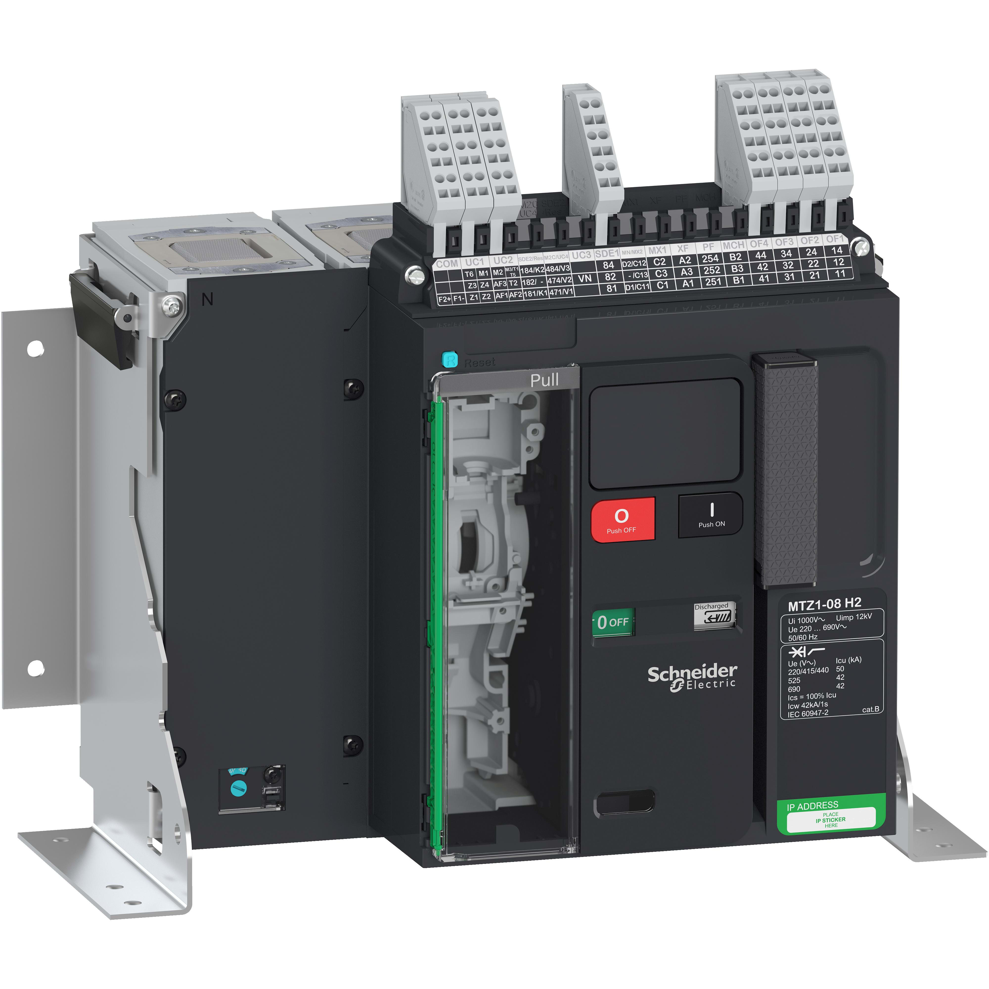 SCHNEIDER ELECTRIC SNRLV847128 MTZ1 08 H2 4P FISSO SENZA MICROLOGIC