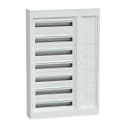 SCHNEIDER ELECTRIC - SNRLVSSD724 Centralino per apparecchi modulari con canalina laterale, PrismaSeT S, parete, 7 x 24 moduli, 1 morsettiera di terra, senza porta