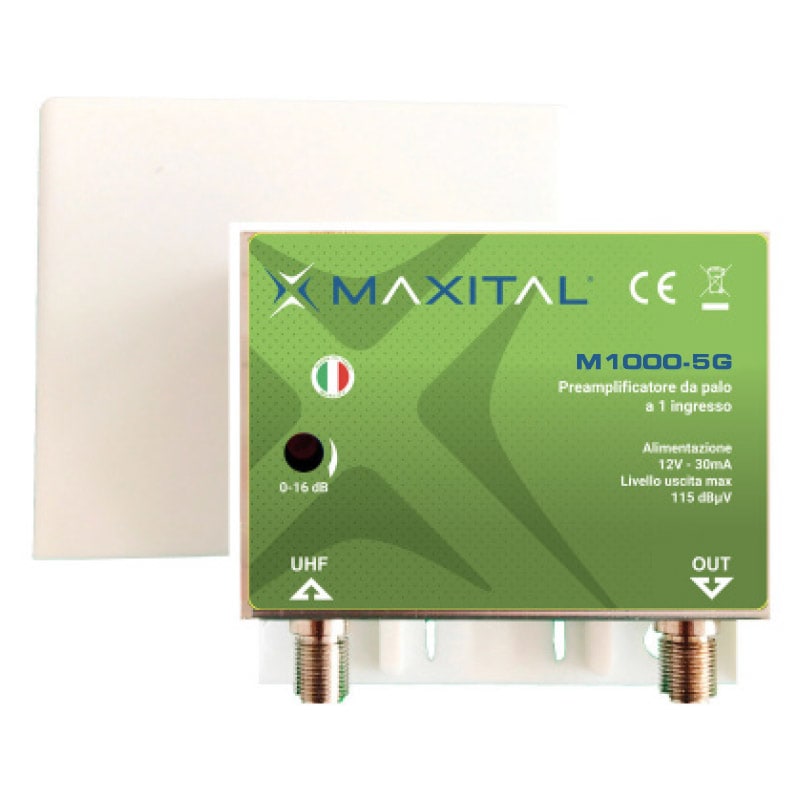 FTE MAXIMAL ITALIA S FTEM1000-5G M1000-5G PREAMP. PALO 2 IN. UHF/UHF G.16