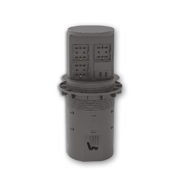 ARNOCANALI SPA - ARNM104.4S.N TORRETTA 3PRESE+2USB NERA