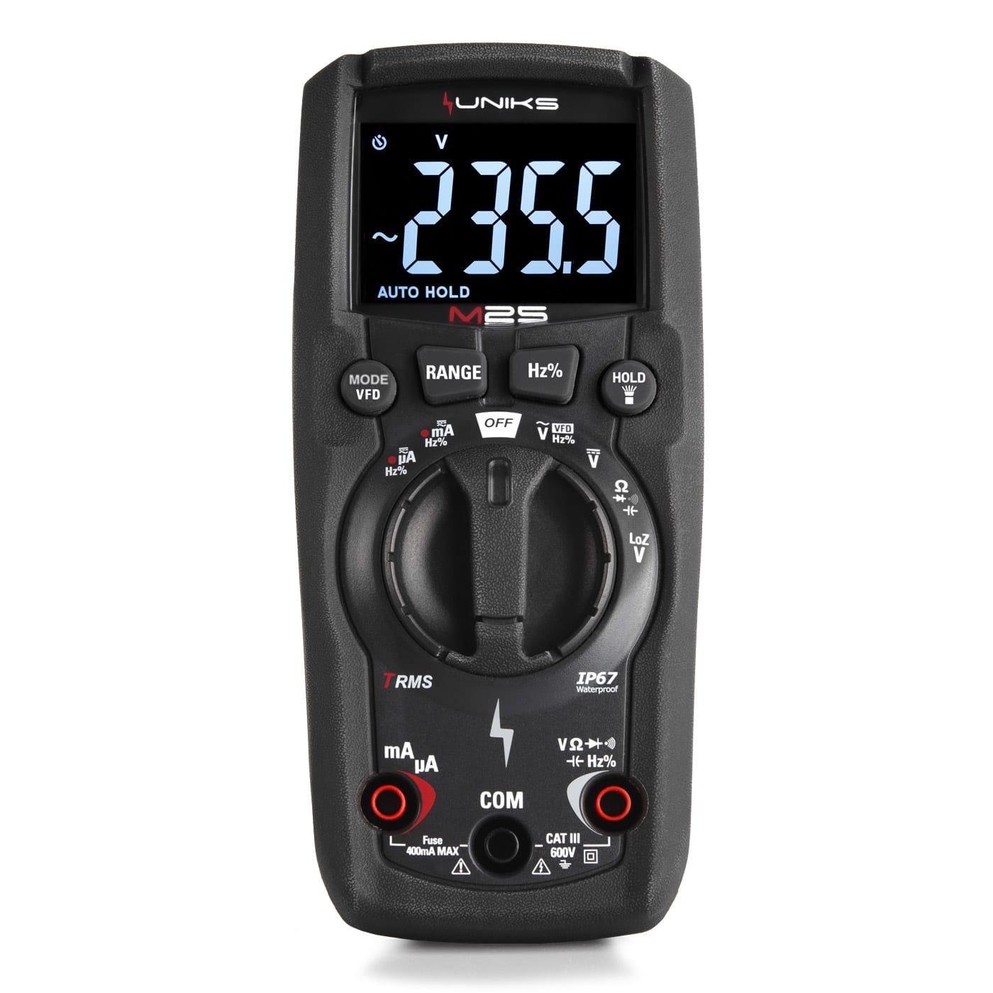 UNIKS SRL UNKM25 MULTIMETRO IP67 TRMS CAT III 600V