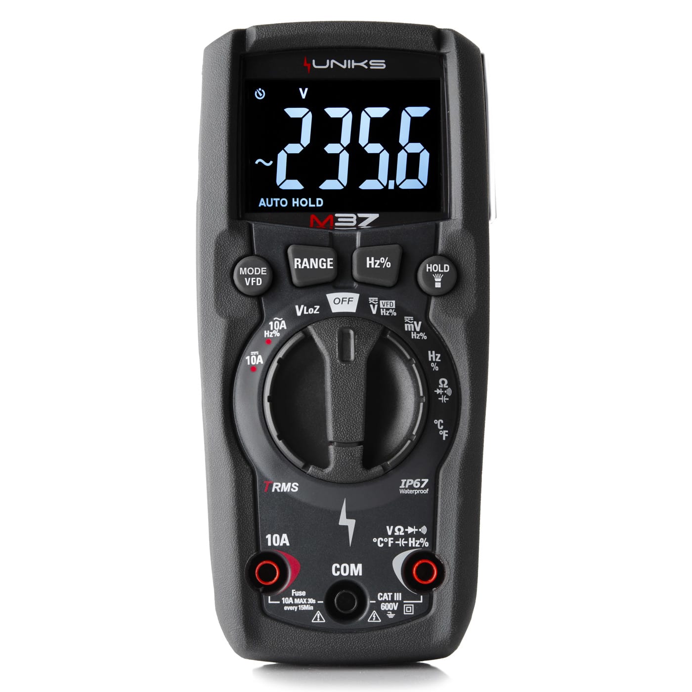UNIKS SRL UNKM37 MM IP67 TRMS CON TEMPERATURA CAT III 600