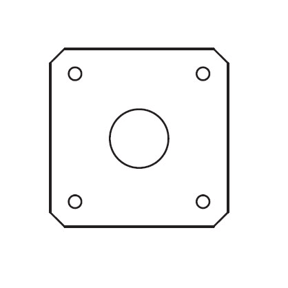 MARECO LUCE SRL MAO350-40000001 KIT CONTROFLANGIA 200X200MM PALO METALLO