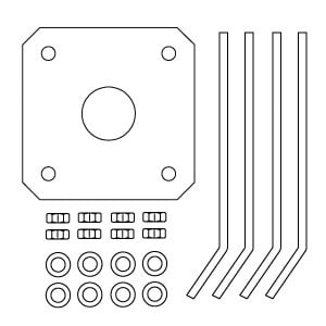 MARECO LUCE SRL MAO350-40000002 KIT CONTROFLANGIA 250X250MM PALO METALLO