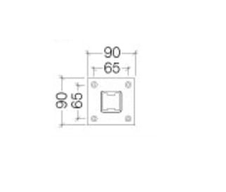MARECO LUCE SRL - MAO500-71001065 BASE BOLED SQUARE ANTRACITE - RICAMBIO