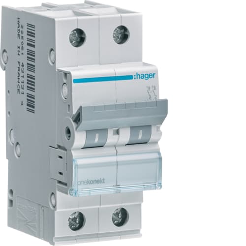 HAGER BOCCHIOTTI HBZMCN225 INTERRUTTORE MAGNETOTERMICO BIPOLARE 6KA