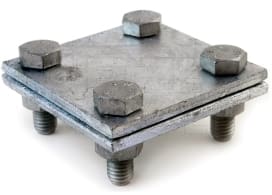 DIETZEL DIE006250 Kreuzklemme, M8x25 mm, Klemmbereich flac