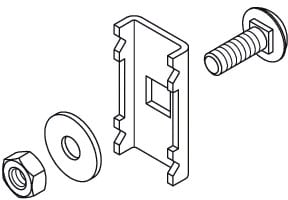 DIETZEL - DIE013790 Gitterbahnverbinder, 41x18 mm, inkl. Sch