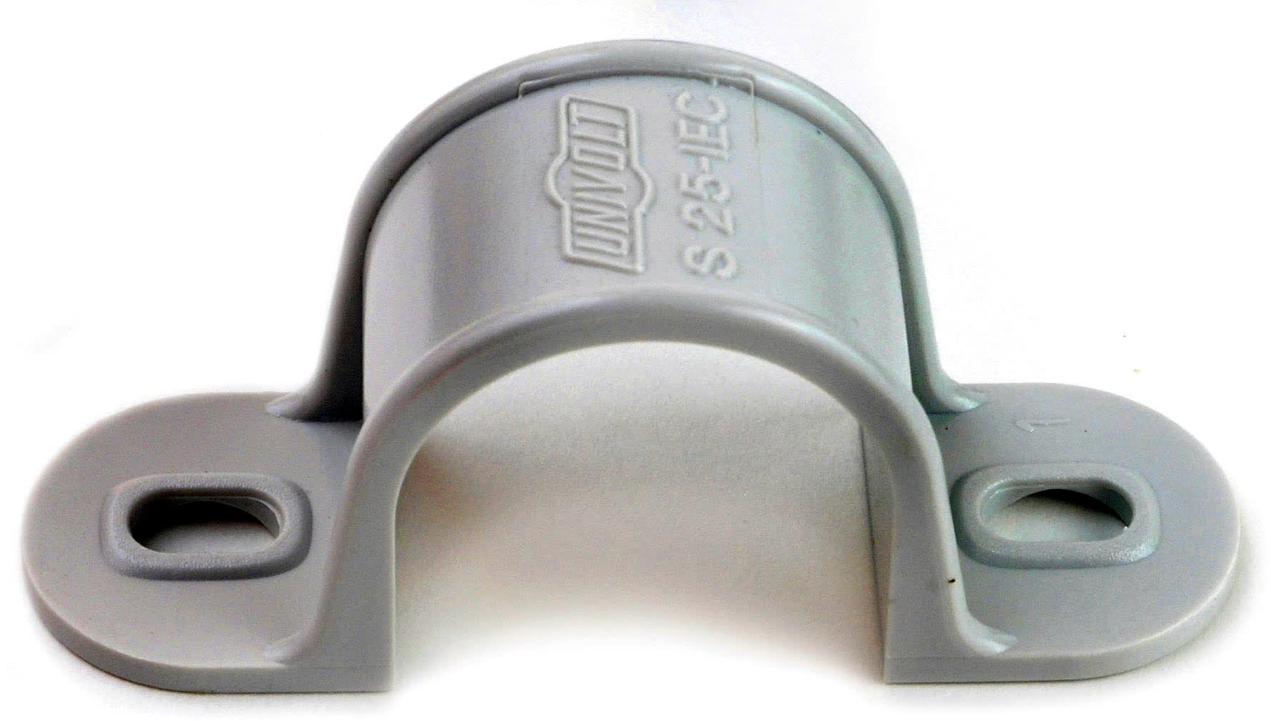 DIETZEL - DIE020581 PVC-Schelle, A 32 mm, zweilappig, hellg