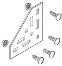 DIETZEL - DIE043502 Knotenblech, inkl. Schrauben+Mutter, tau