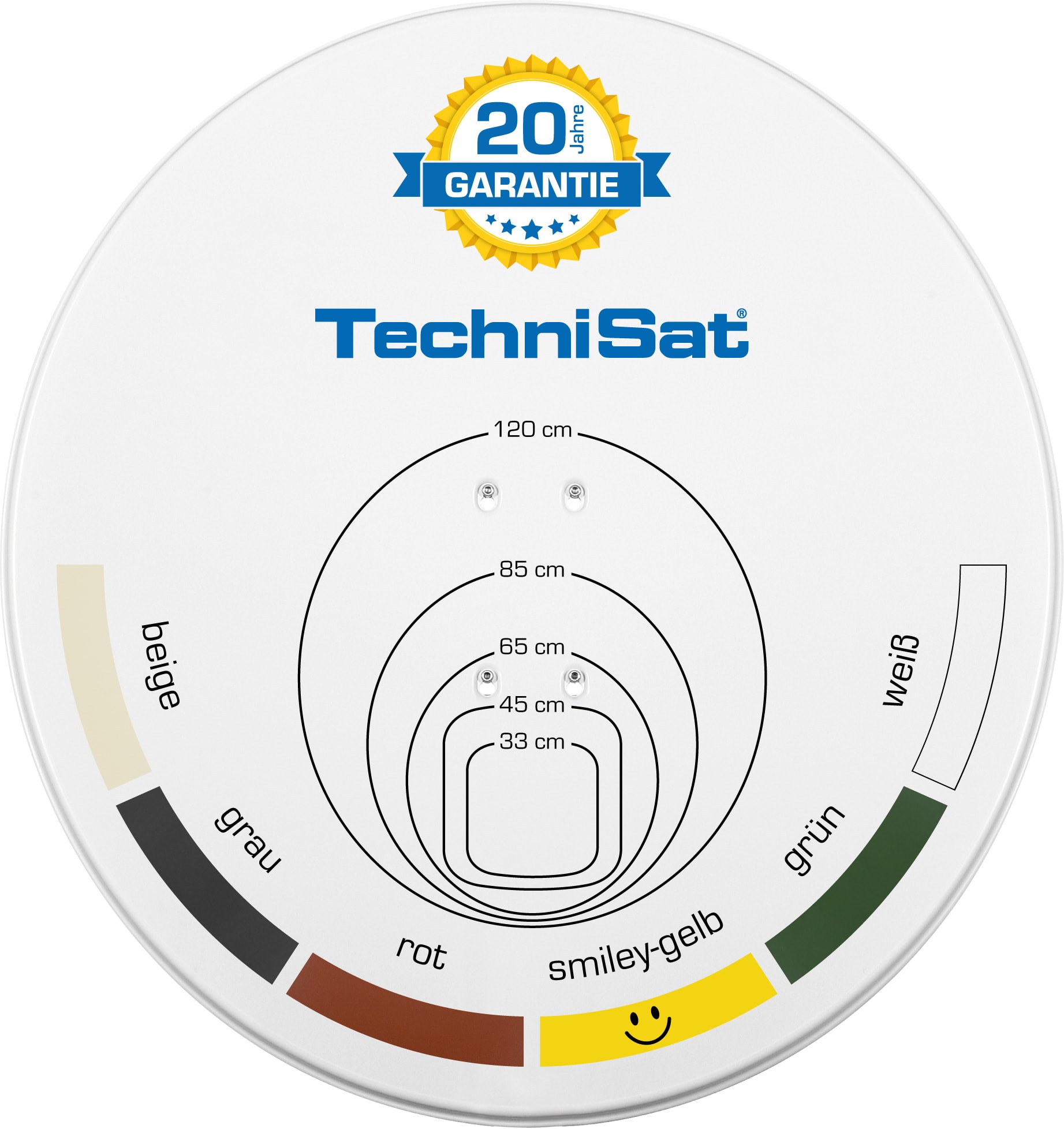 Technisat TCT1745/2882 Offset-Antenne 45cm Aluminium Twin-LNB p