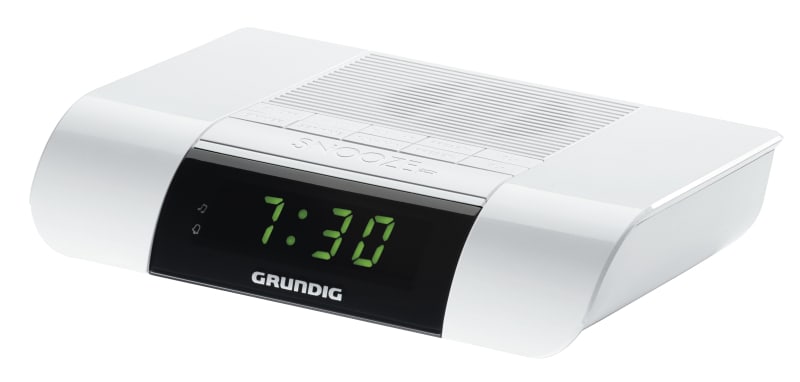 GRUNDIG - GRUGKR3140 Uhrenradio UKW 10Senderspeicher ws
