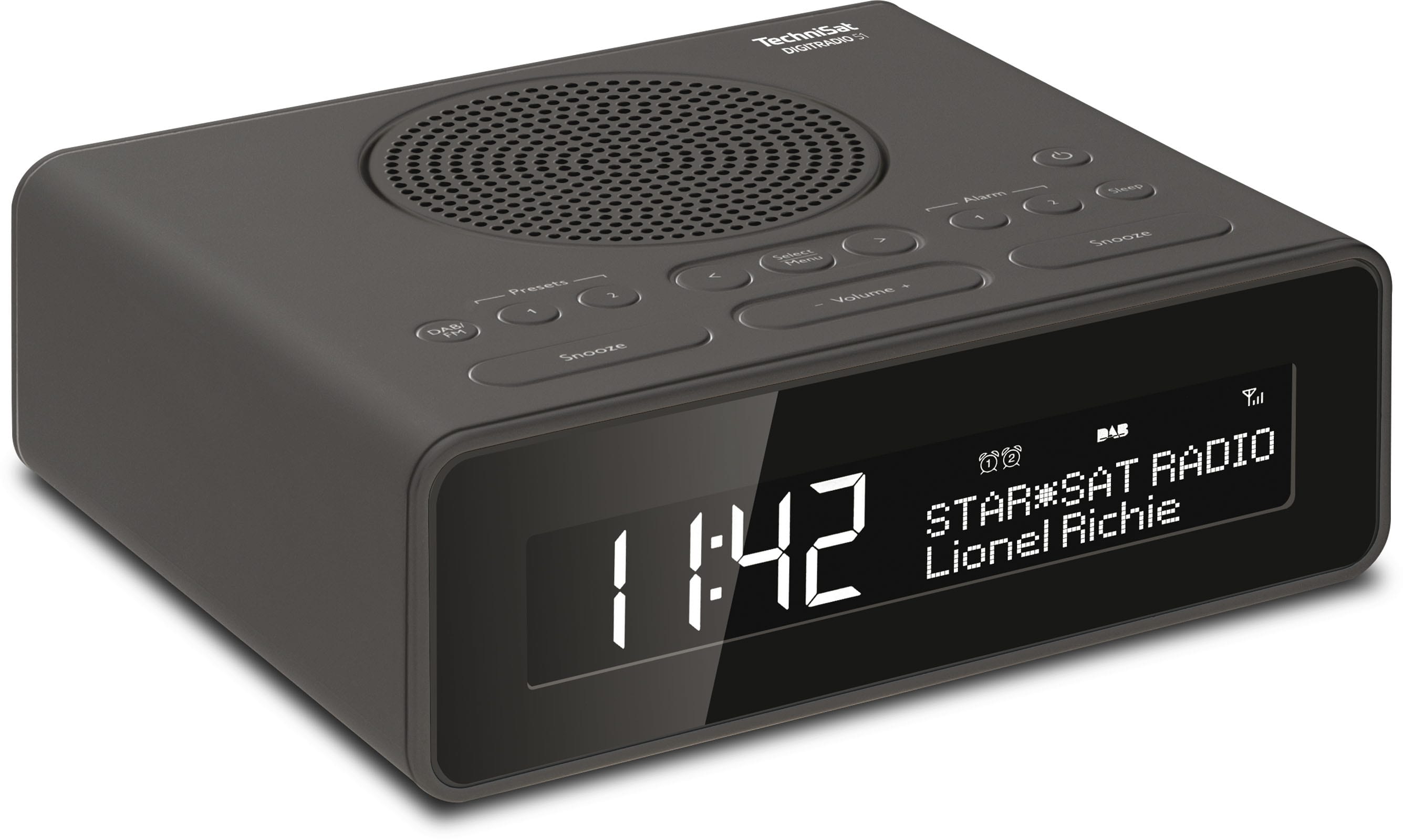 Technisat TCT0000/4981 Radiowecker LCD 1.5W 2Weckz. UKW RDS DAB