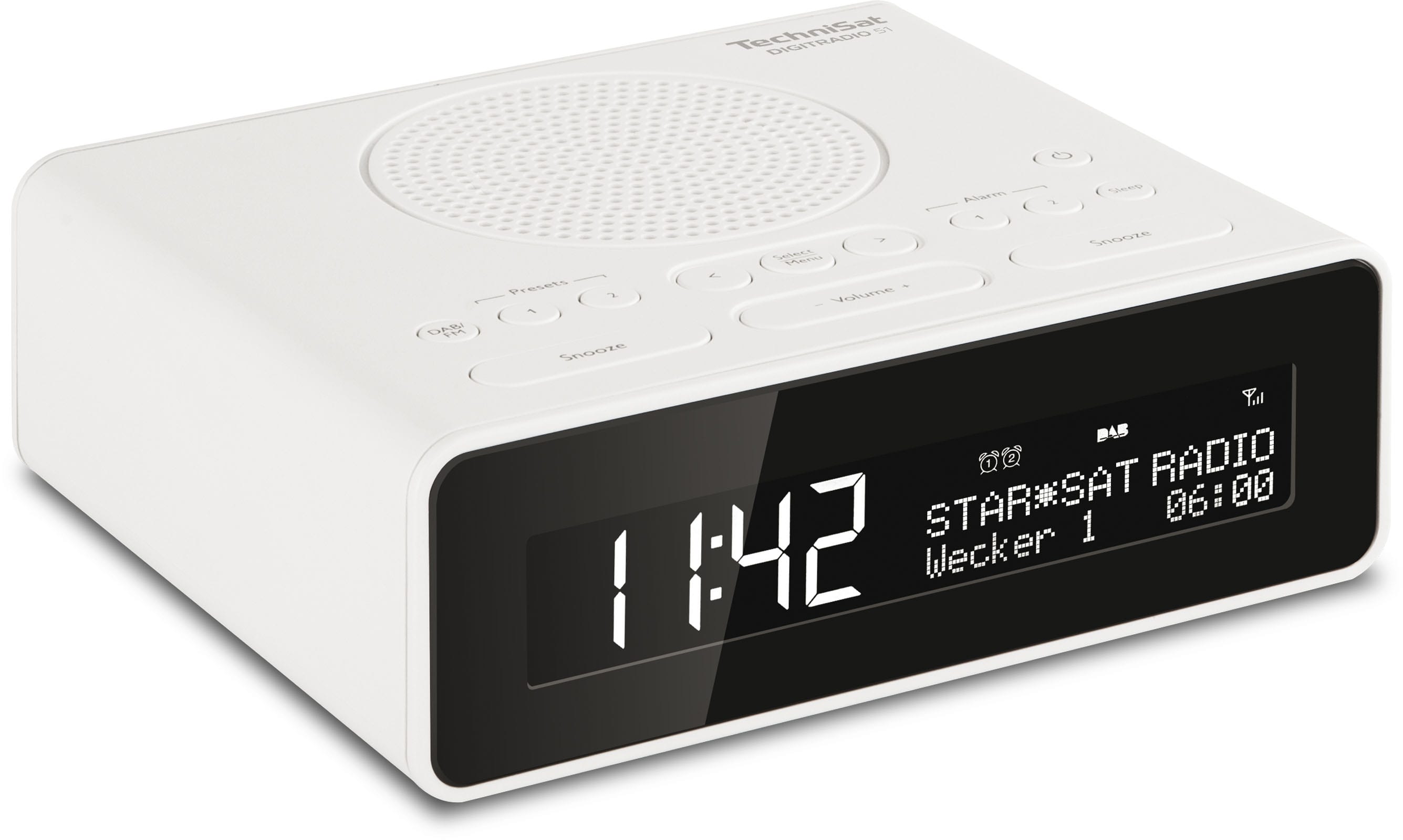 Technisat - TCT0001/4981 Radiowecker LCD 1.5W 2Weckz. UKW RDS DAB