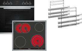 Siemens Hausgerate SIZS1Z0000352 E-Herd Set: HE213ABS0 + EA645GN17 + HZ63