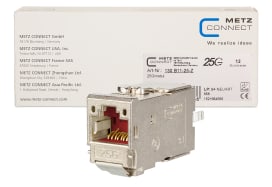 Metz MEZ130B11-25-Z 25Gmodul Kat.6A 1xRJ45 Modul 180A^ in 12