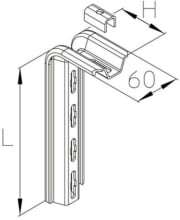 DIETZEL - DIE087262 Wandkonsole, leicht, 100x20x120 mm, Inkl