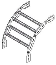 DIETZEL - DIE097015 Leitervertikalbogen, 500x60x350 mm, tauc