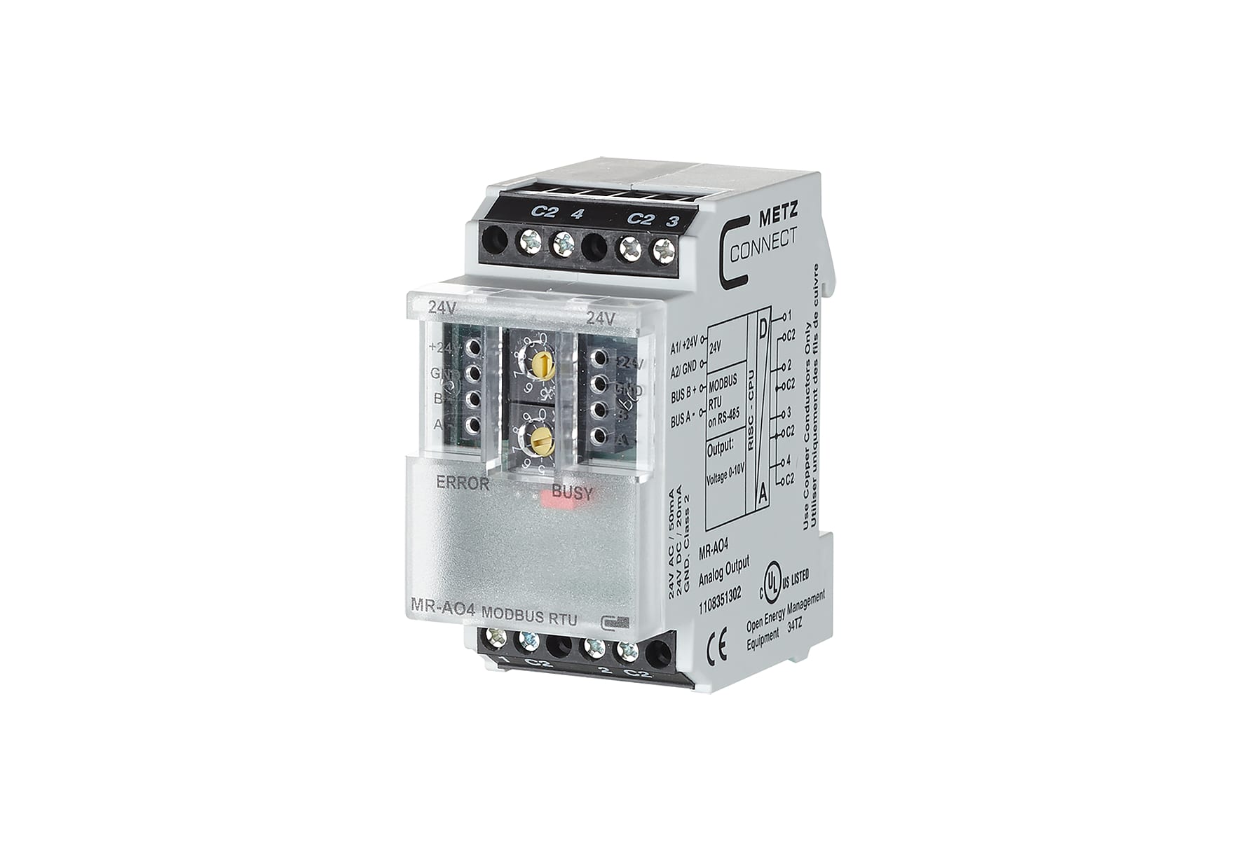 Metz MEZ1108351302 MR-AO4 Modbus RTU