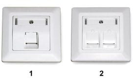 Sonepar AT (Datwayl) - DAT185866 Anschlussdose UPk fA1/4r 1xRJ45 Keystone