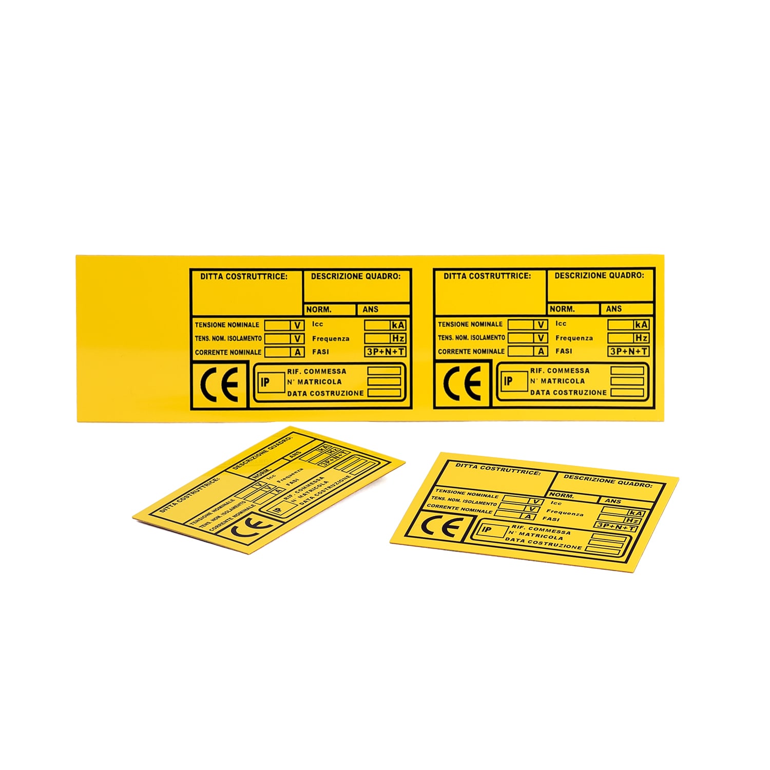 GRAFOPLAST SRL - GRAEVO60100Y TARGA QUADROPVC GIALLO 100X60MM 22PZ