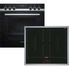 Siemens Hausgerate SIZEQ521DB0ZM E-Herd Set: HE517BBS1 + EM645CQB5E schwa