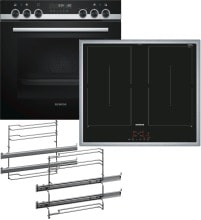 Siemens Hausgerate SIZPQ521DA0ZM E-Herd Set: HE578ABS1 + EM645CQB5E + HZ5