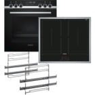 Siemens Hausgerate SIZPQ521DA0ZM E-Herd Set: HE578ABS1 + EM645CQB5E + HZ5