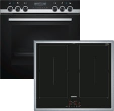 Siemens Hausgerate SIZPQ561DA00 E-Herd Set: HE579GBS6 + EM645CQB5E edels