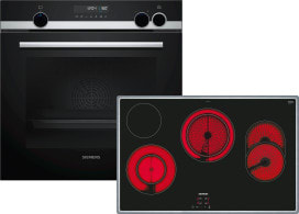 Siemens Hausgerate SIZEQ214HR0AT B-Herd Set: HR538ABS1 + ET845HH17 schwar