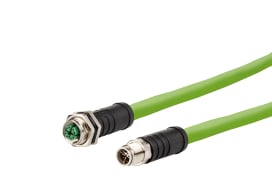 Metz - MEZ142M6X12050 Verbindungsleitung M12,X-kod,5m,Cat.6,M1