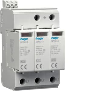 HAGER HAGSPB517 SPD 3P 40KA T2 IT FM CON CONTATTO AUX