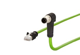 Metz MEZ142M1D59020 M12 Patchkabel D-kodiert 2m RJ45 Stecker