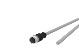 Metz - MEZ142MKA20010 M12 Sensorleitung A-kodiert 1m M12 Buchs