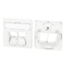 Metz MEZ860023-02-I Zentralplatte 50x50mm 2 Port reinweiss E