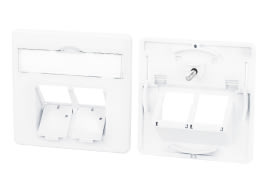 Metz - MEZ860023-27-I Zentralplatte 50x50mm 2 Port verkehrswei