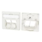 Metz MEZ860023-I Zentralplatte 50x50mm 2 Port perlweiss E