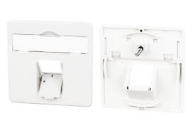 Metz - MEZ860056-02-I Zentralplatte 50x50mm 1 Port reinweiss E