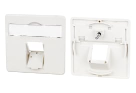 Metz - MEZ860056-I Zentralplatte 50x50mm 1 Port perlweiss E