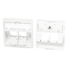 Metz MEZ860210-0202-I Zentralplatte 50x50mm 2 Port reinweiss M
